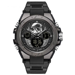 Relógio Skull display duplo - Sport Watch