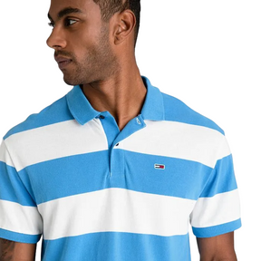 CAMISETA POLO MASCULINA TMH LISTRADA PIQUÊ