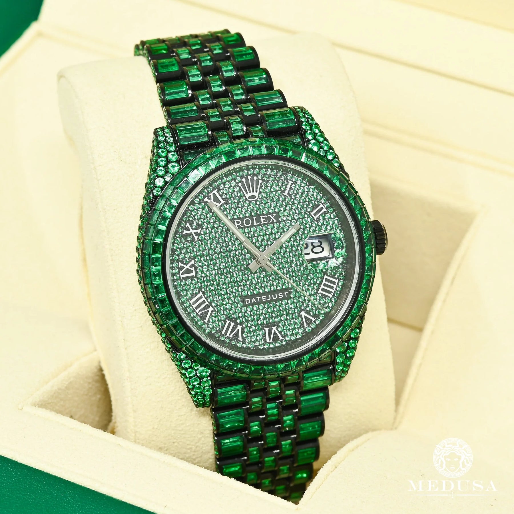 Relógio Datejust 41mm - Black & Green Emerald - Acompanha Caixa e Certificado